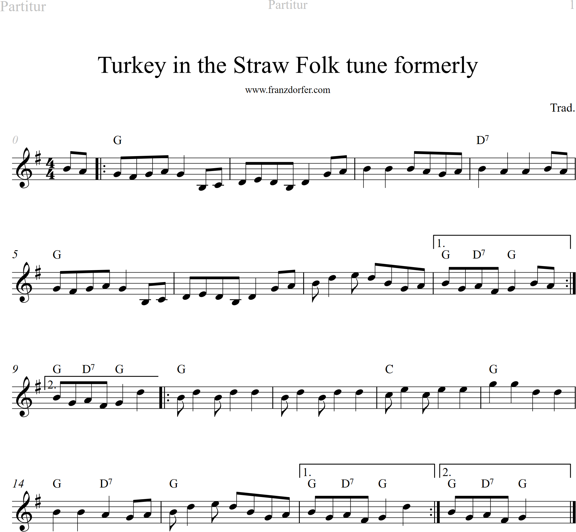 leadsheet, G-Major, Turkey